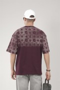 Oversize Kalıp Logo Baskılı Bisiklet Yaka Basic Tişört S