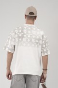 Oversize Kalıp Logo Baskılı Bisiklet Yaka Basic Tişört S