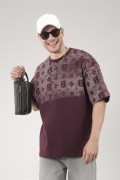 Oversize Kalıp Logo Baskılı Bisiklet Yaka Basic Tişört S