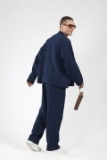 Oversize Kalıp Müslin Erkek Kimono Takım S