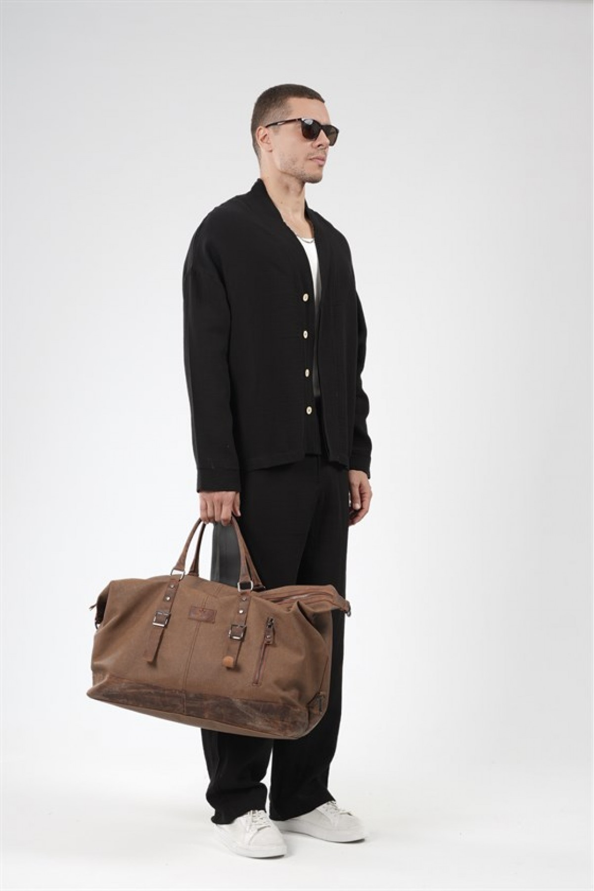 Oversize Kalıp Müslin Erkek Kimono Takım S