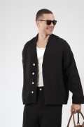 Oversize Kalıp Müslin Erkek Kimono Takım S