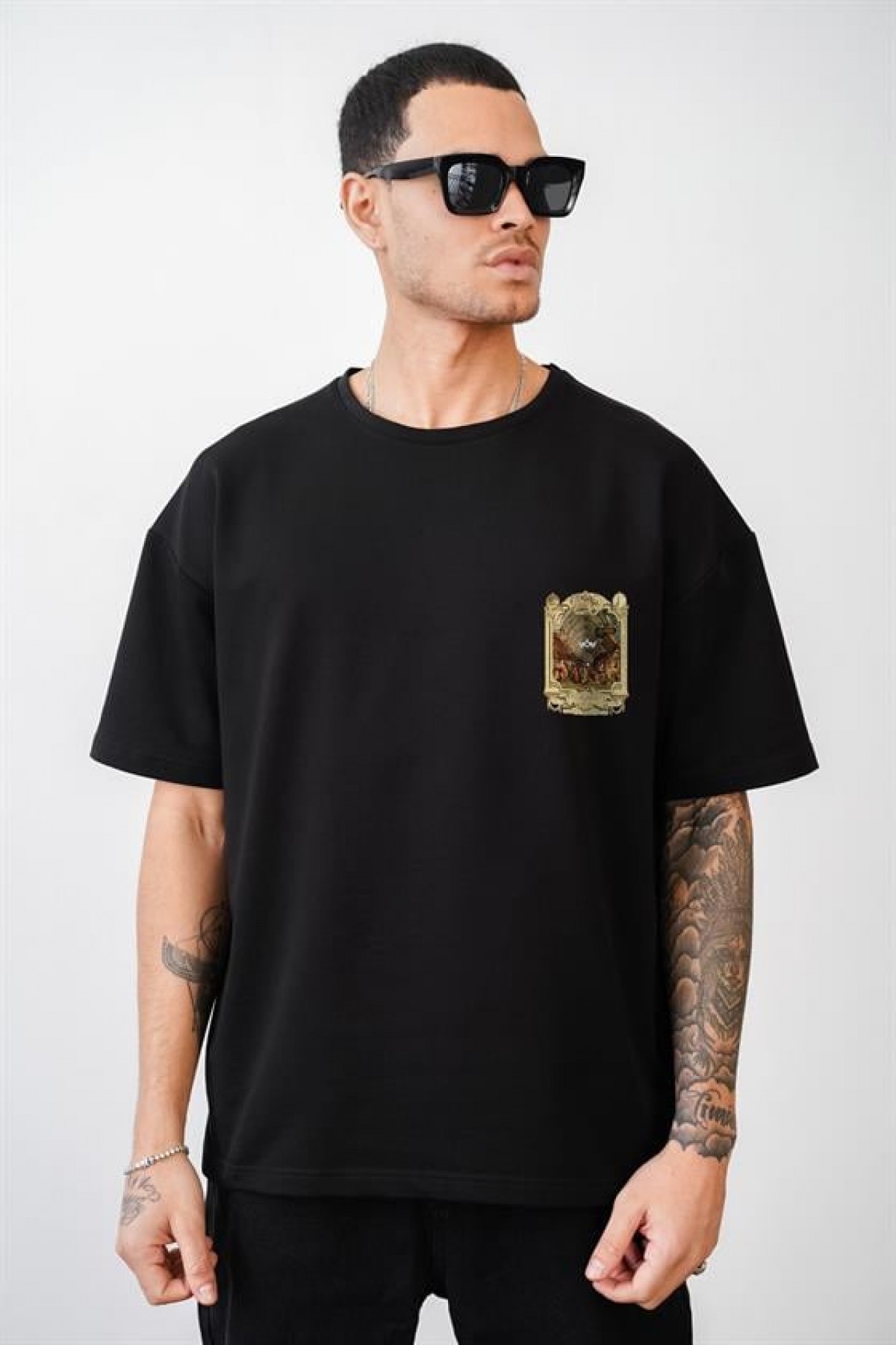 Oversize Kalıp Osmanlı Çarşı Baskılı Unisex Tişört S