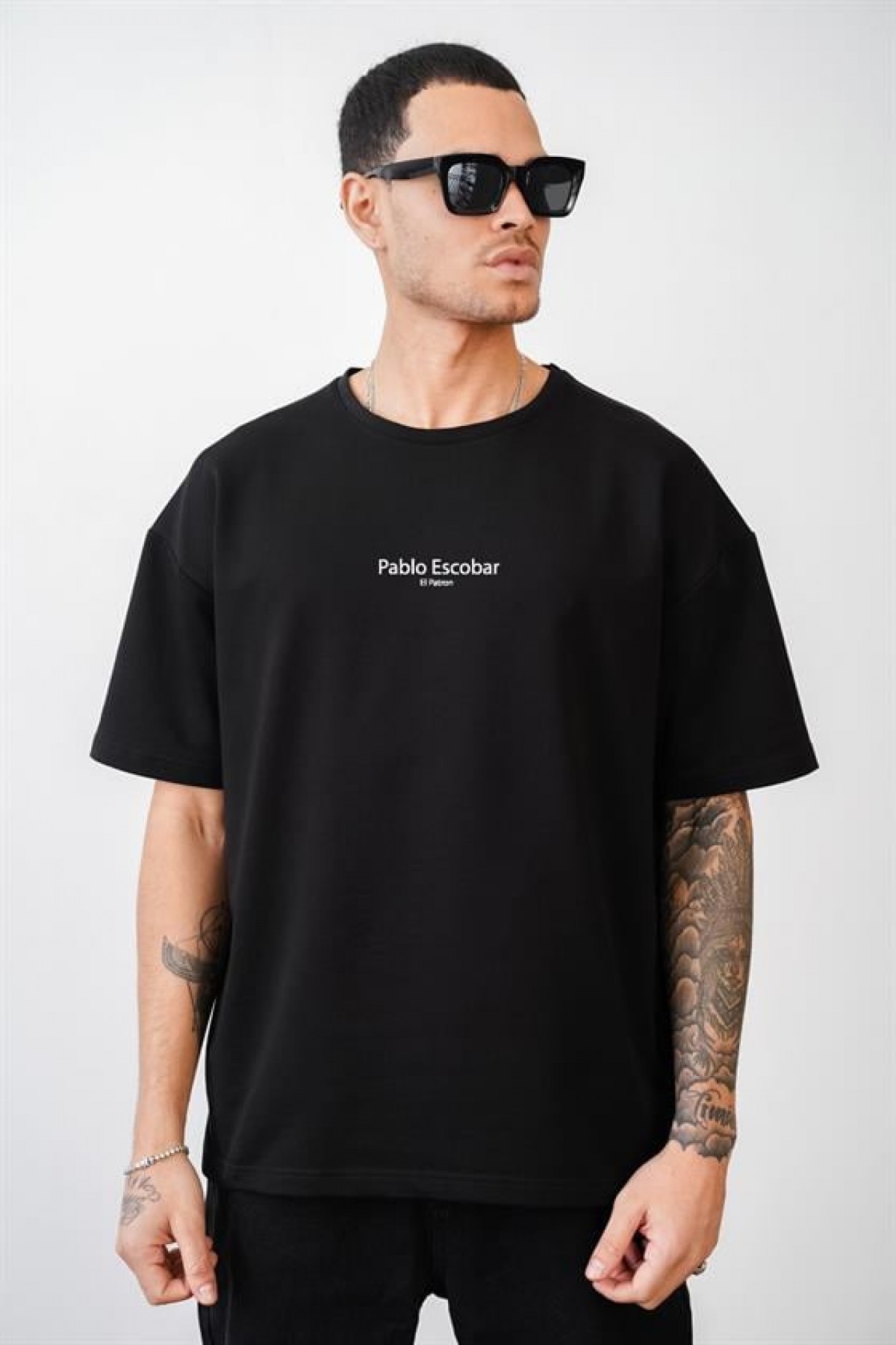 Oversize Kalıp Pablo Escobar İs Calling Baskılı Unisex Tişört S