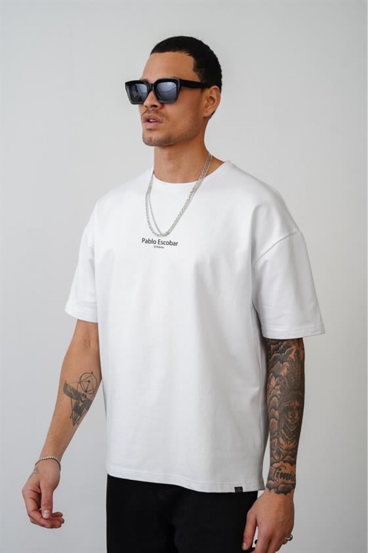 Oversize Kalıp Pablo Escobar İs Calling Baskılı Unisex Tişört S