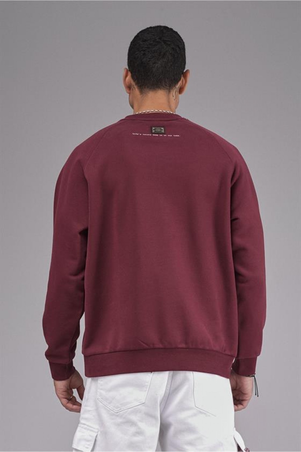 Oversize Kalıp Reglan Kol Nakış Detaylı Sweatshirt S