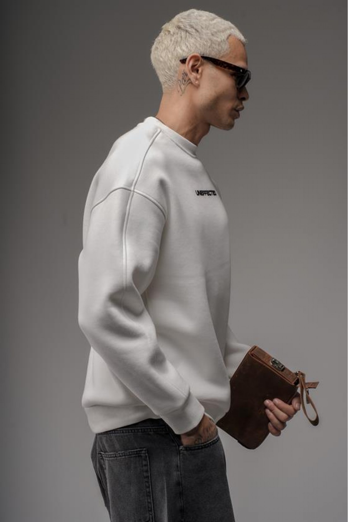 Oversize Kalıp UNEFFECTED Baskılı Sweatshirt S
