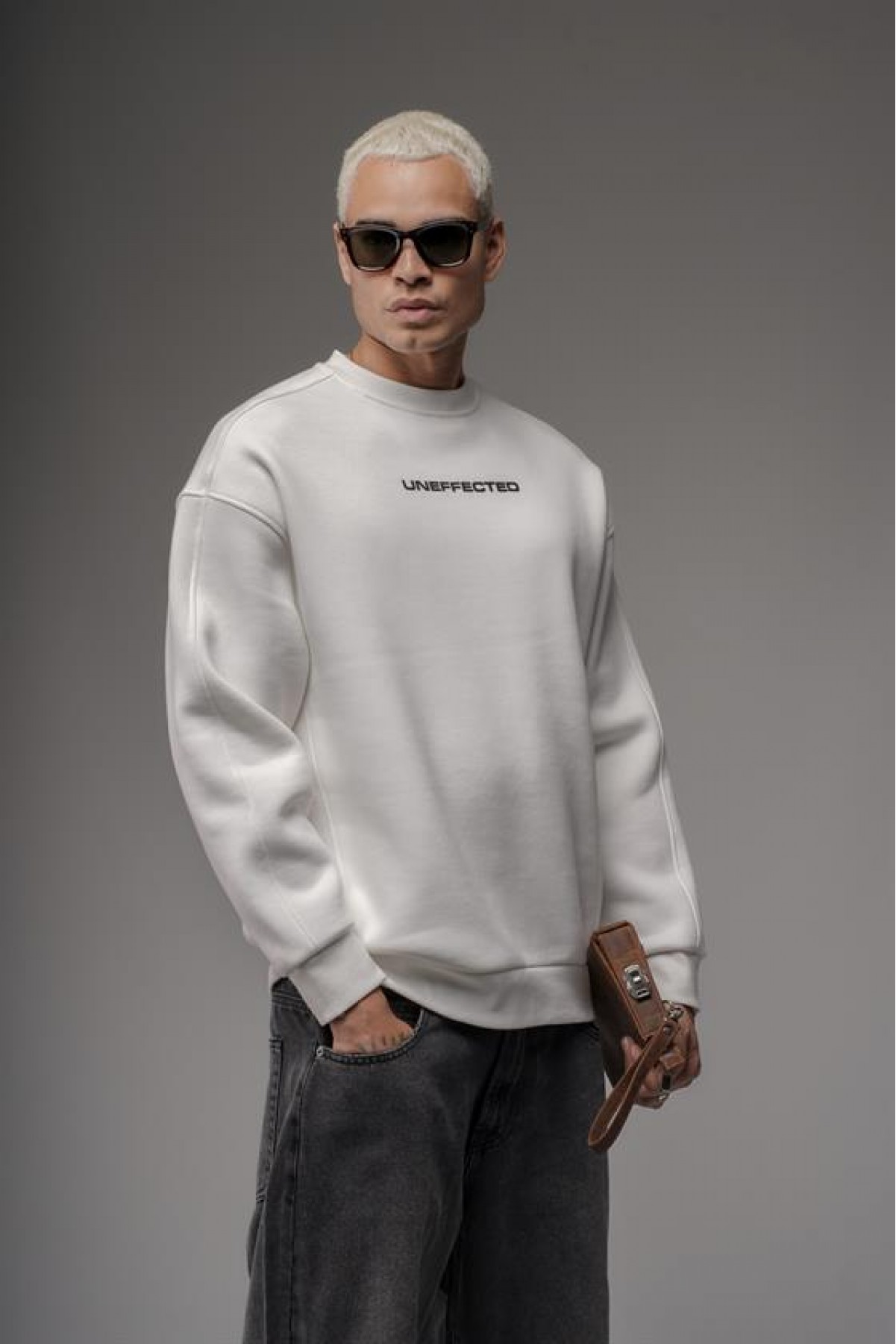 Oversize Kalıp UNEFFECTED Baskılı Sweatshirt S