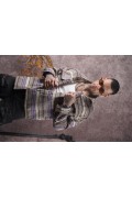 Oversize Kalıp Unisex Cepli Kaşe Oduncu Gömlek S