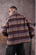 Oversize Kalıp Unisex Cepli Kaşe Oduncu Gömlek S