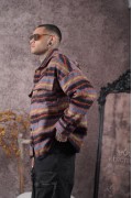 Oversize Kalıp Unisex Cepli Kaşe Oduncu Gömlek S