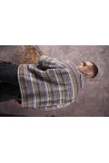 Oversize Kalıp Unisex Cepli Kaşe Oduncu Gömlek S