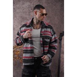 Oversize Kalıp Unisex Cepli Kaşe Oduncu Gömlek S