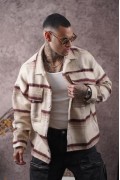 Oversize Kalıp Unisex Cepli Kaşe Oduncu Gömlek S
