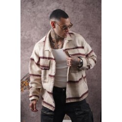 Oversize Kalıp Unisex Cepli Kaşe Oduncu Gömlek S