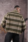 Oversize Kalıp Unisex Cepli Kaşe Oduncu Gömlek S