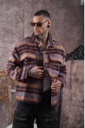 Oversize Kalıp Unisex Cepli Kaşe Oduncu Gömlek S