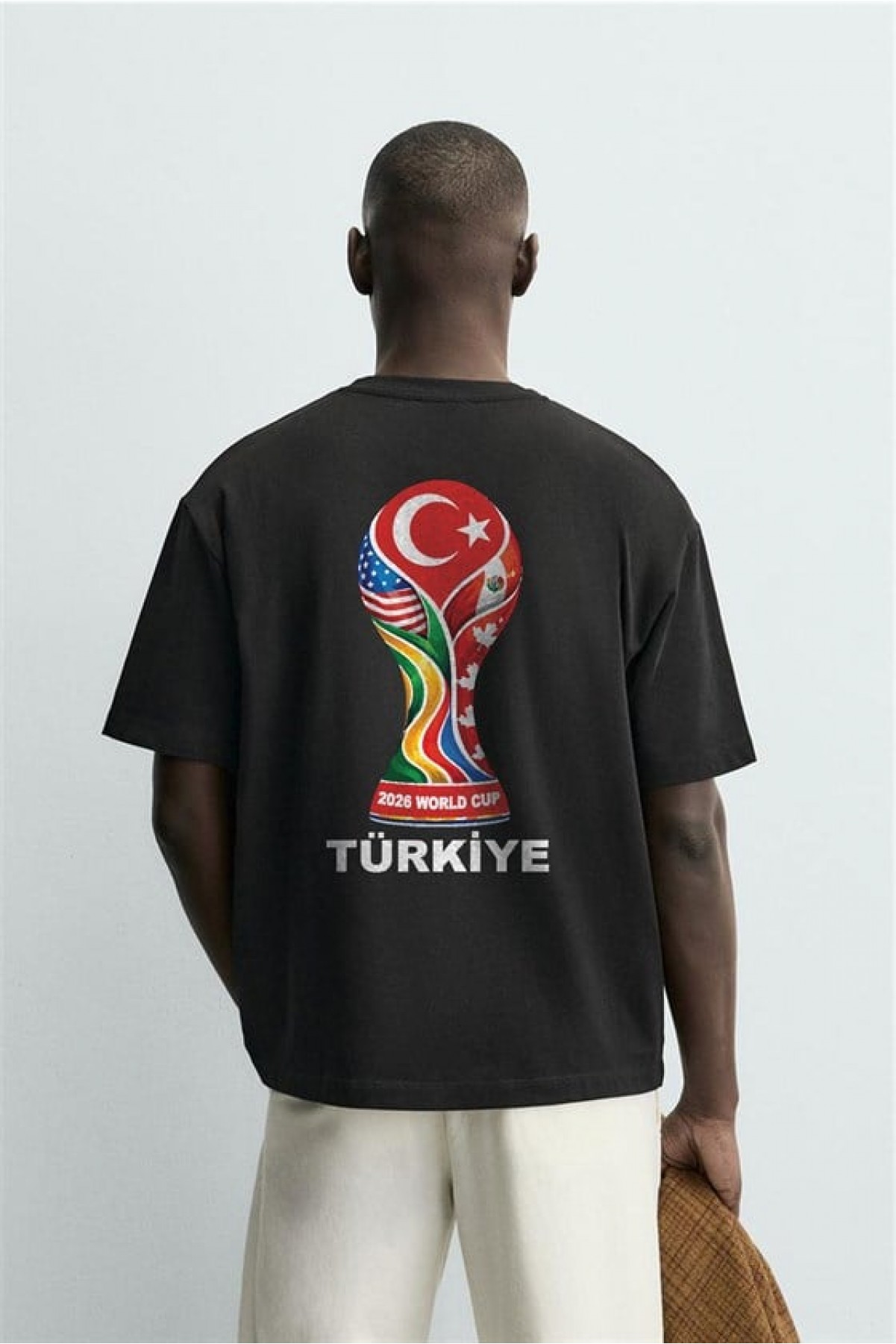 Oversize Kalıp Unisex Word Cup 2026 Türkiye Baskılı Tişört S