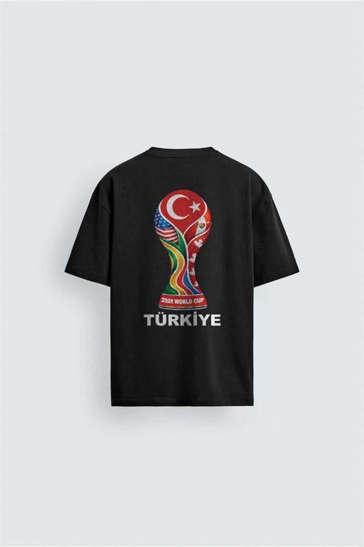 Oversize Kalıp Unisex Word Cup 2026 Türkiye Baskılı Tişört S