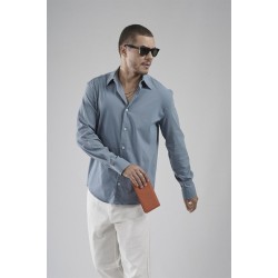 Regular Fit Kalıp Esnek %100 Pamuklu Erkek Düz Gömlek S