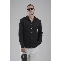 Regular Fit Kalıp Esnek %100 Pamuklu Erkek Düz Gömlek S