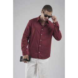 Regular Fit Kalıp Esnek %100 Pamuklu Erkek Düz Gömlek S