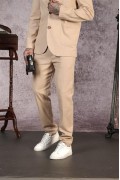 Regular Kalıp Blazer Keten Alt Üst Takım S