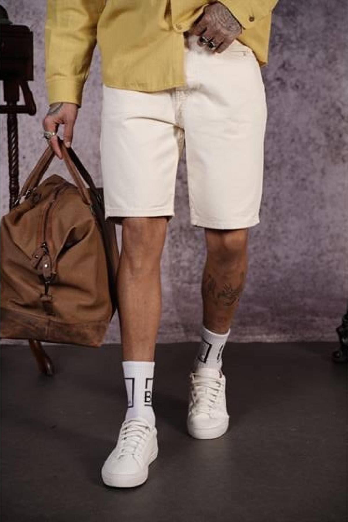 Regular Kalıp Cepli Erkek Kot Şort 29