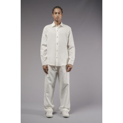 Regular Kalıp Müslin Kumaş Uzun Kol Erkek Gömlek S