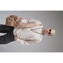 Ribanalı Yaka Reglan Kol Baskılı Oversize Kalıp Sweat S