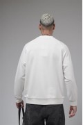 Ribanalı Yaka Reglan Kol Baskılı Oversize Kalıp Sweat S