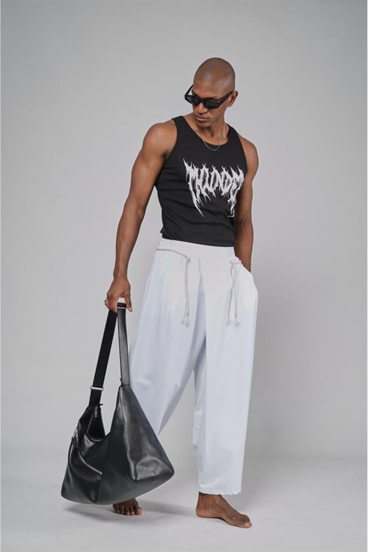 Şalvar Kesim Beli Lastikli Pantolon S