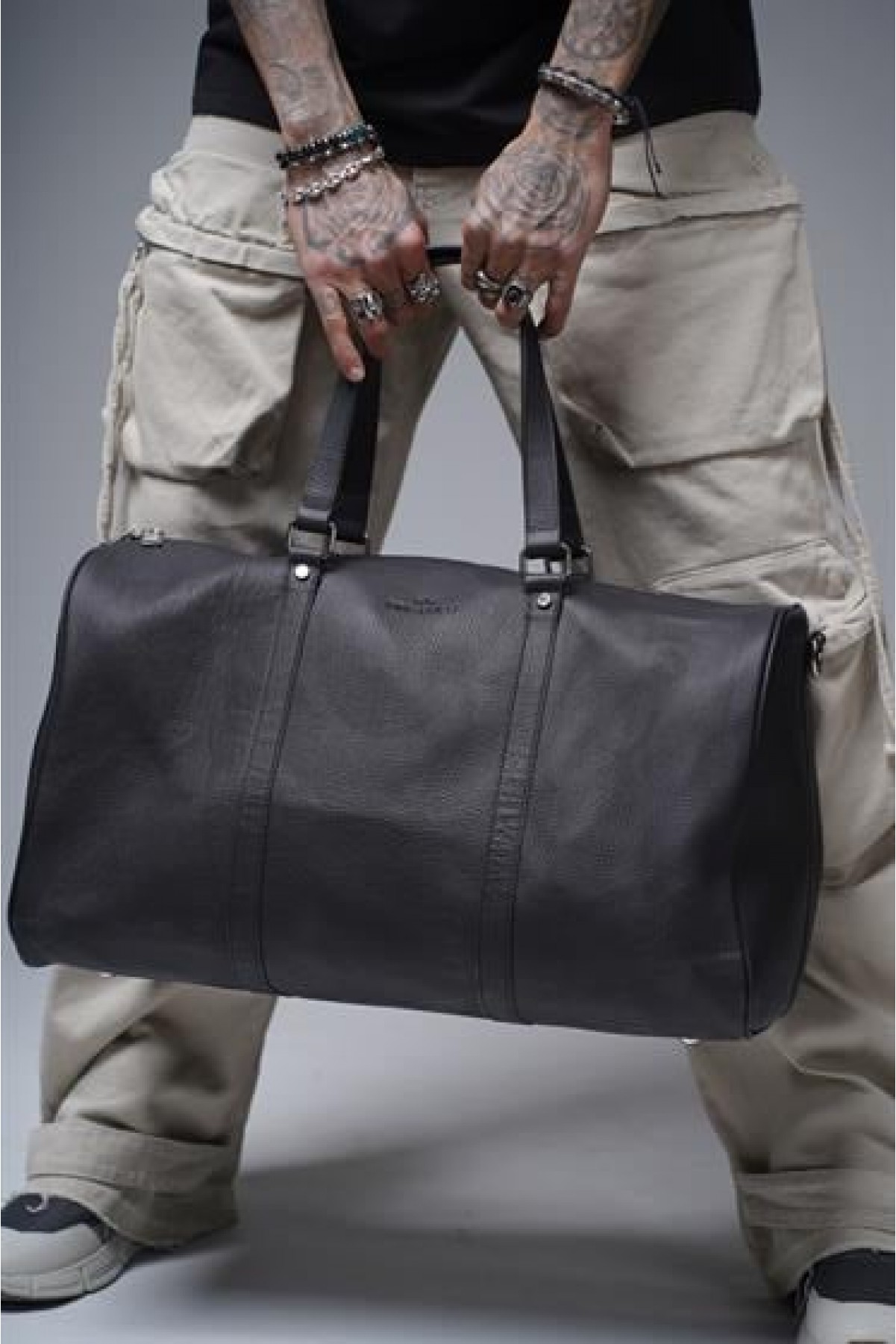 Silindir Hakiki Deri Bavul Çanta Tek Ebat