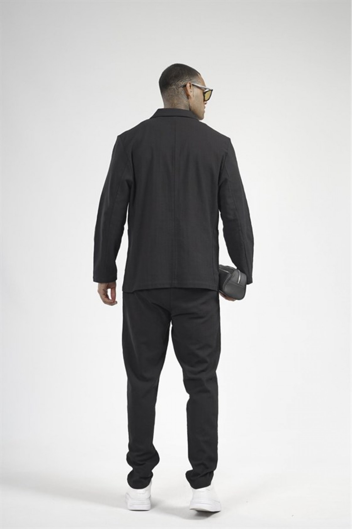Slim Fit Kalıp Erkek Pamuklu Keten Alt Üst Takım S