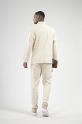Slim Fit Kalıp Erkek Pamuklu Keten Alt Üst Takım S