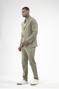 Slim Fit Kalıp Erkek Pamuklu Keten Alt Üst Takım S