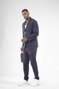 Slim Fit Kalıp Erkek Pamuklu Keten Alt Üst Takım S