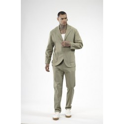 Slim Fit Kalıp Erkek Pamuklu Keten Alt Üst Takım S