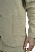 Slim Fit Kalıp Erkek Pamuklu Keten Alt Üst Takım S