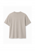 Slim Fit Kalıp Kolu Ribanalı Basic %100 Pamuklu Tişört S