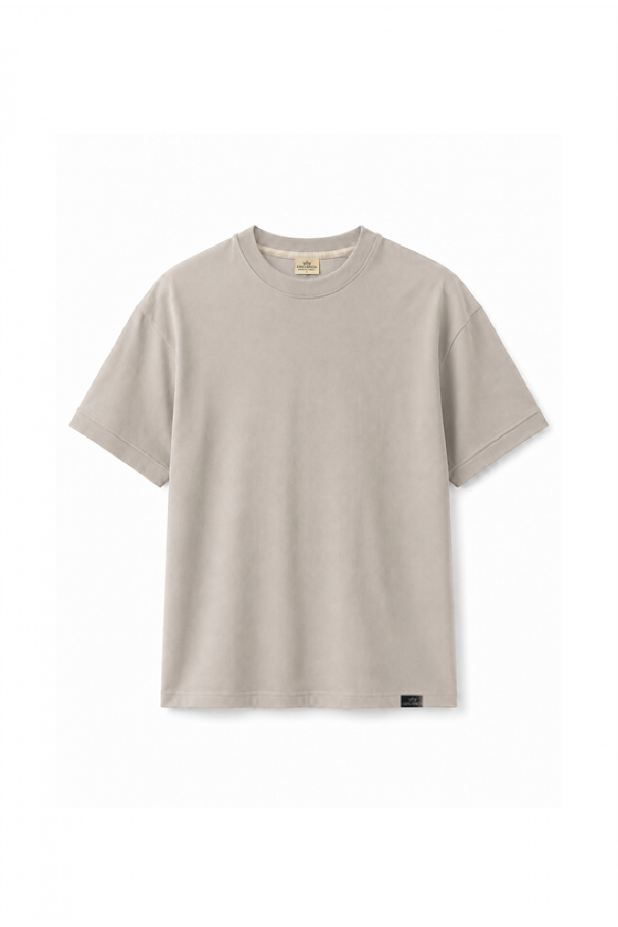 Slim Fit Kalıp Kolu Ribanalı Basic %100 Pamuklu Tişört S