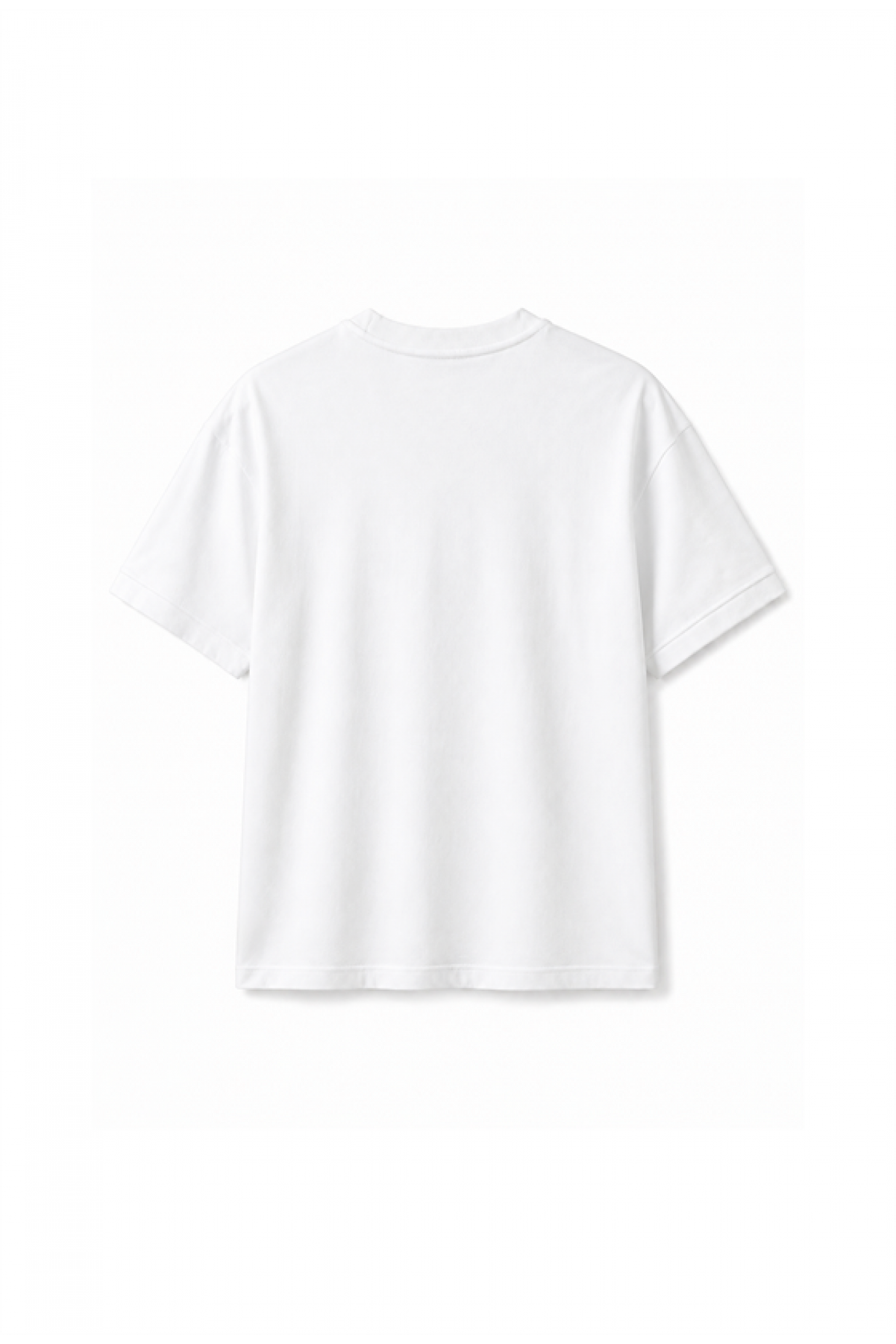 Slim Fit Kalıp Kolu Ribanalı Basic %100 Pamuklu Tişört S