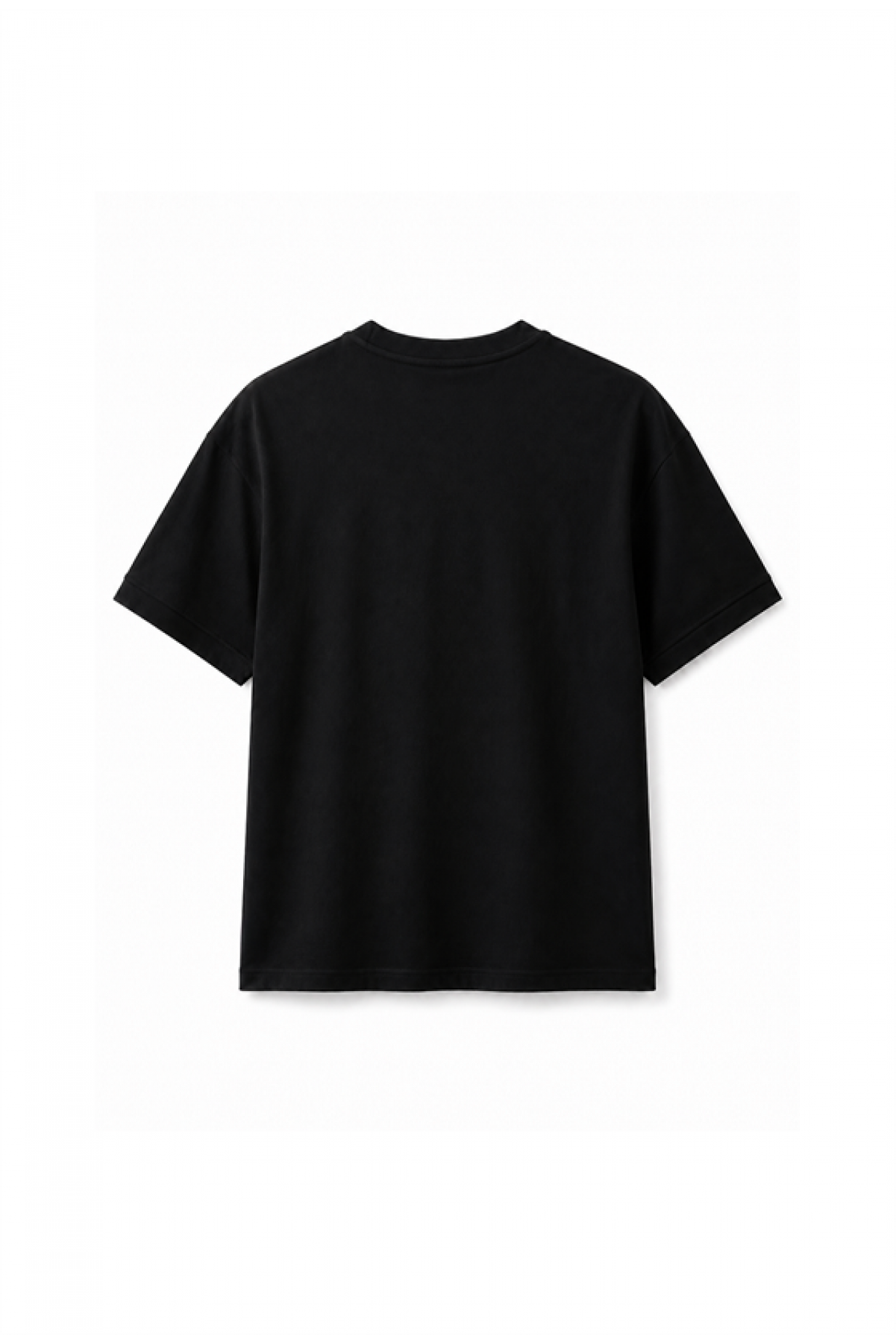 Slim Fit Kalıp Kolu Ribanalı Basic %100 Pamuklu Tişört S