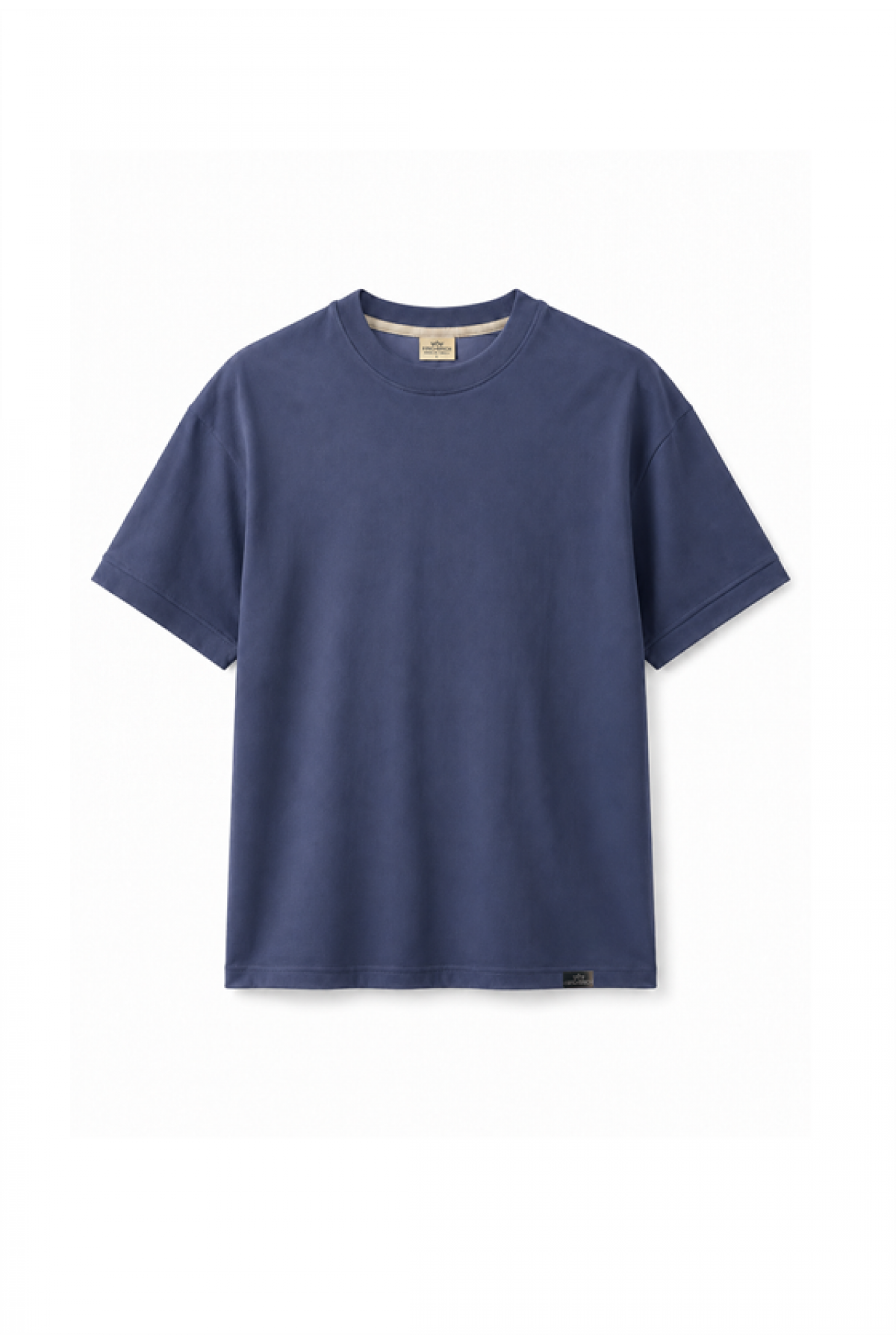 Slim Fit Kalıp Kolu Ribanalı Basic %100 Pamuklu Tişört S