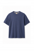 Slim Fit Kalıp Kolu Ribanalı Basic %100 Pamuklu Tişört S