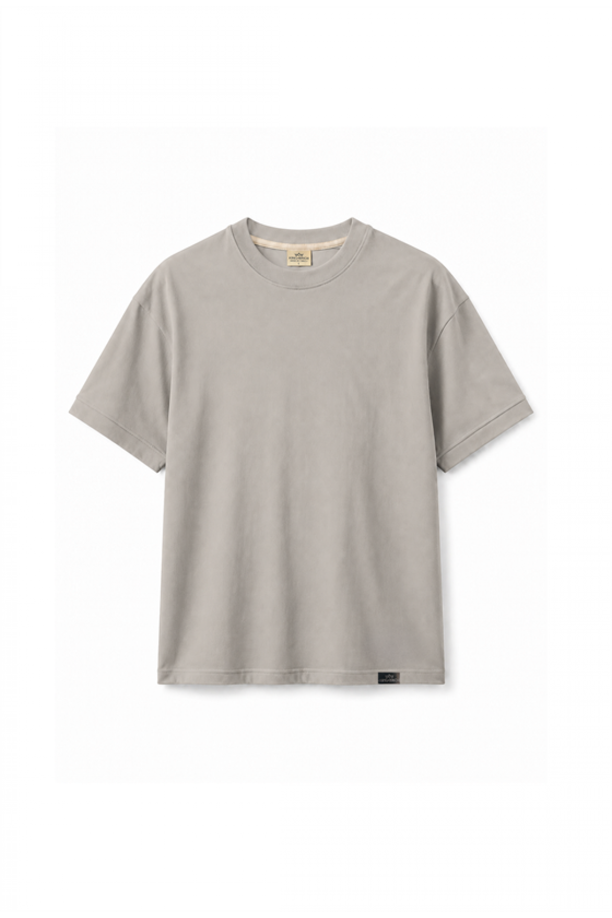 Slim Fit Kalıp Kolu Ribanalı Basic %100 Pamuklu Tişört S