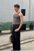Slim Fit Kaşkorseli Esnek Düz  Erkek Sporcu Atlet XS