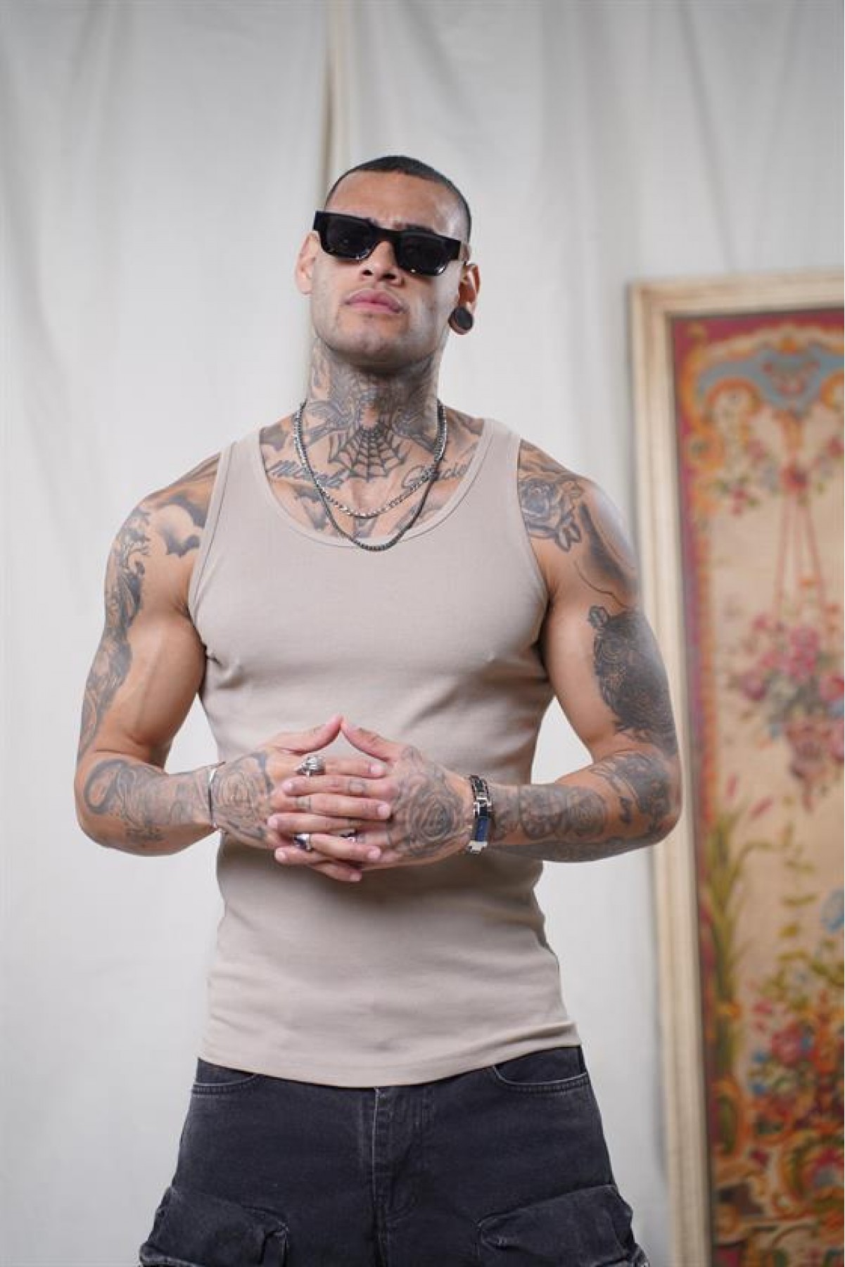 Slim Fit Kaşkorseli Esnek Düz  Erkek Sporcu Atlet XS