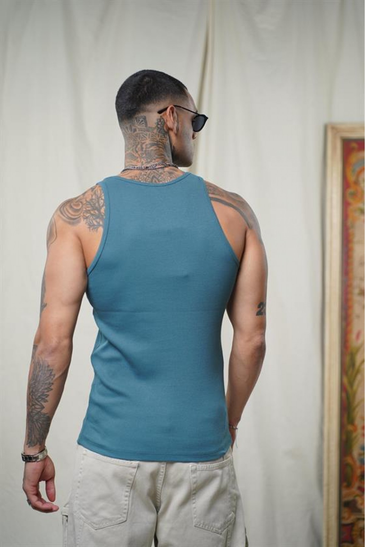 Slim Fit Kaşkorseli Esnek Düz  Erkek Sporcu Atlet XS