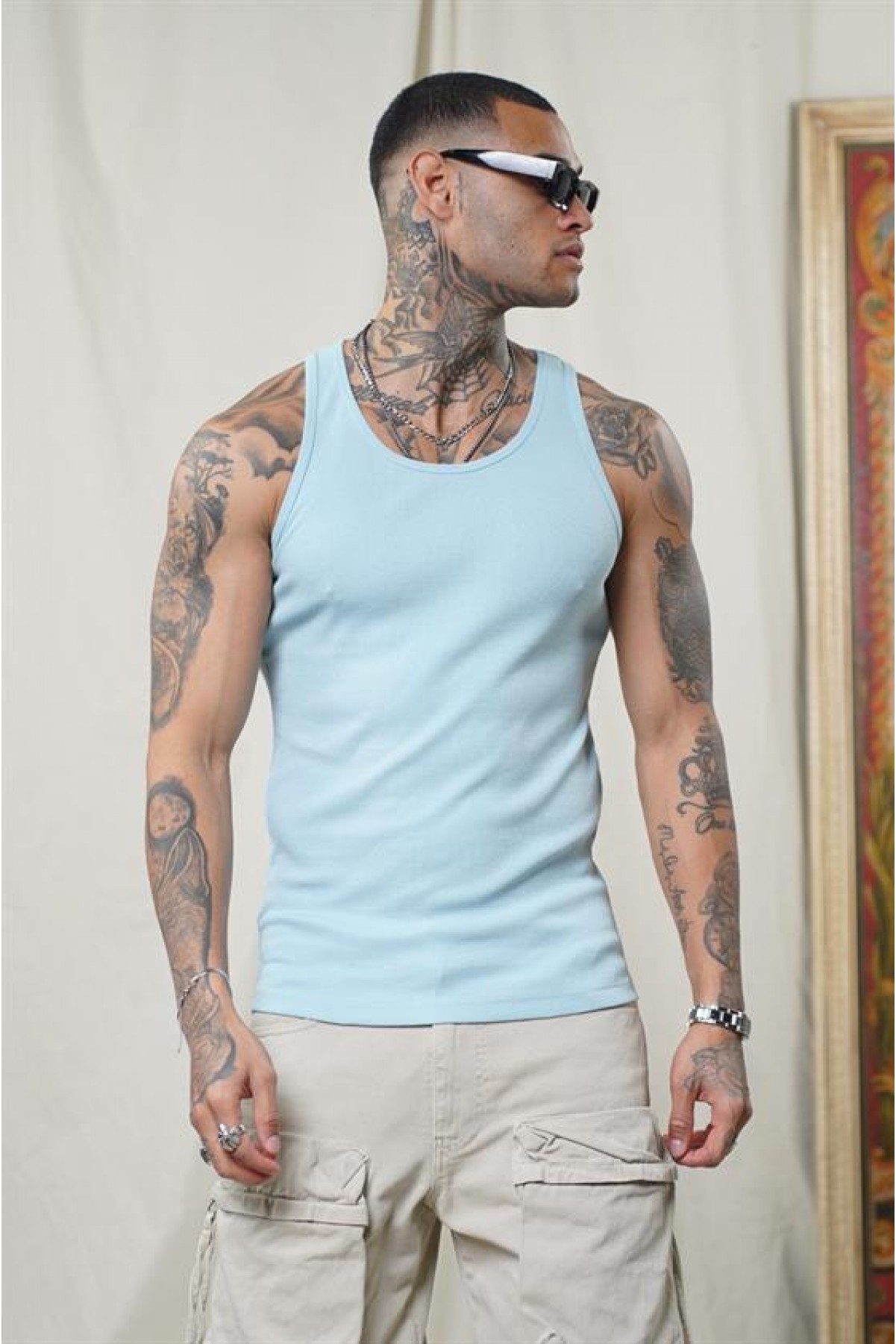 Slim Fit Kaşkorseli Esnek Düz  Erkek Sporcu Atlet XS